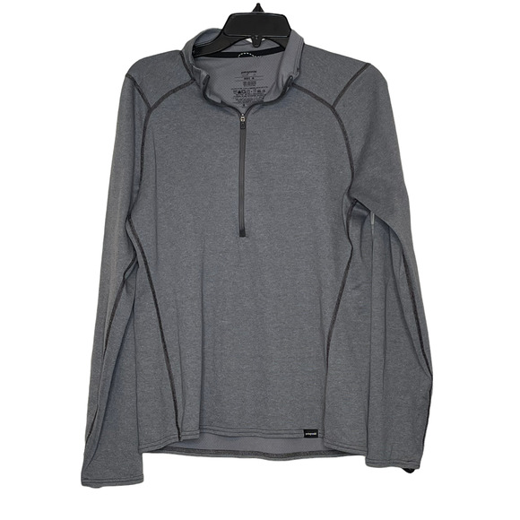 Patagonia Mens 1/4 Zip Pullover Lightweight Shirt Size Medium Gray Polyester - Picture 1 of 4